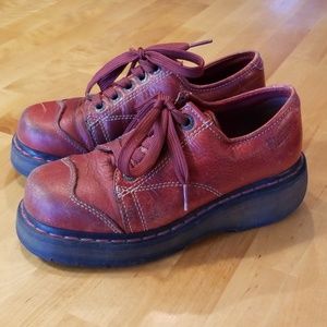 Doc Dr Martens Red Leather US 6 Ladies